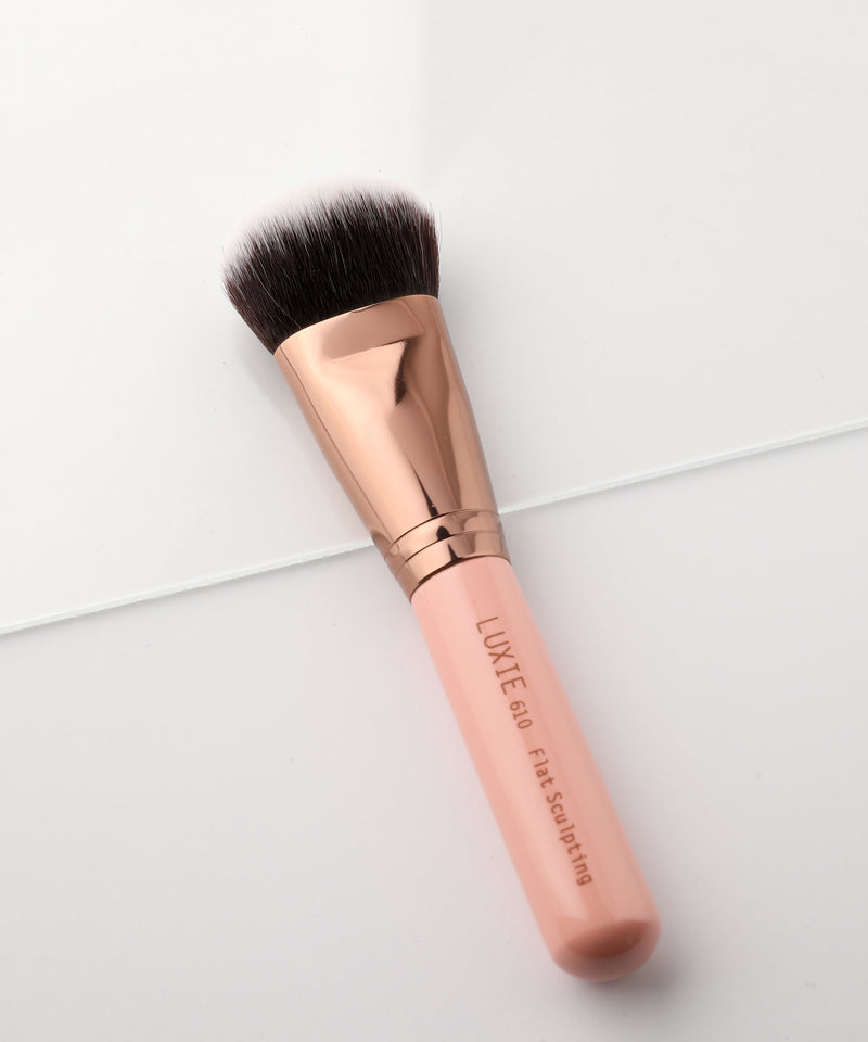 LUXIE 610 Flat Sculpting Brush - Rose Gold - LuxieBeauty