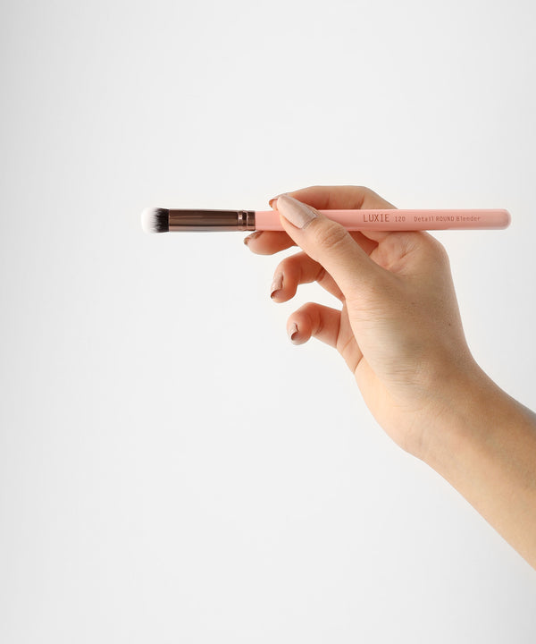 LUXIE 120 Detail Round Blender Brush - Rose Gold - LuxieBeauty