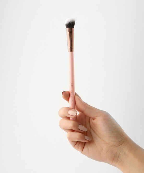 LUXIE 130 Detail Angled Blender Brush - Rose Gold - LuxieBeauty