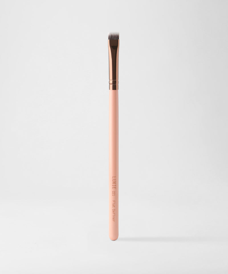 LUXIE 221 Flat Definer Brush - Rose Gold - LuxieBeauty