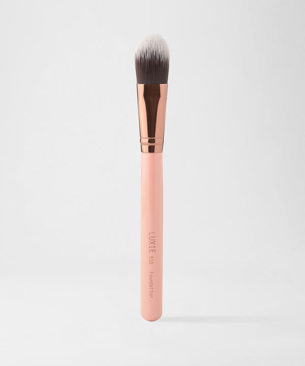 LUXIE 510 Foundation Brush - Rose Gold - LuxieBeauty