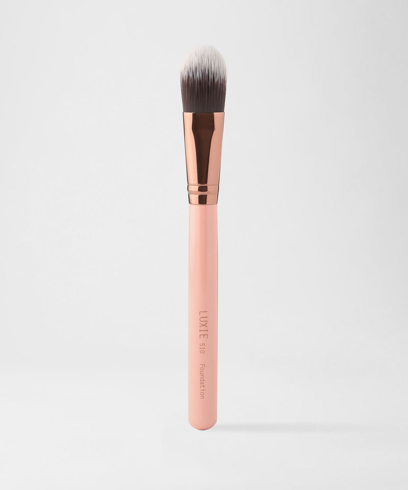 LUXIE 510 Foundation Brush - Rose Gold - LuxieBeauty