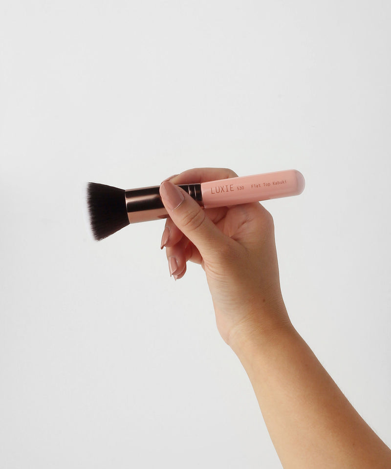 LUXIE 530 Flat Top Kabuki Brush - Rose Gold - LuxieBeauty