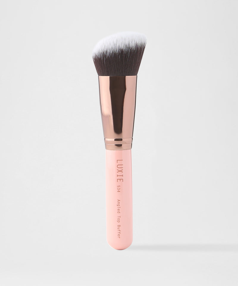 LUXIE 534 Angled Top Buffer Brush - Rose Gold - LuxieBeauty