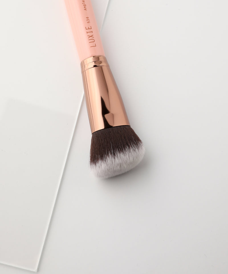 LUXIE 538 Flat Angled Blender Brush - Rose Gold