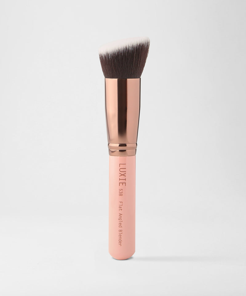 LUXIE 538 Flat Angled Blender Brush - Rose Gold