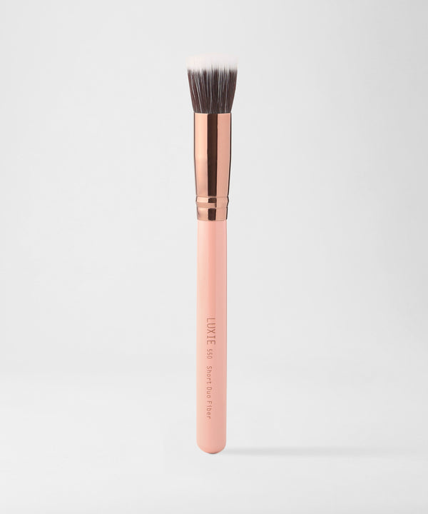 LUXIE 550 Short Duo Fibre Brush - Rose Gold - LuxieBeauty