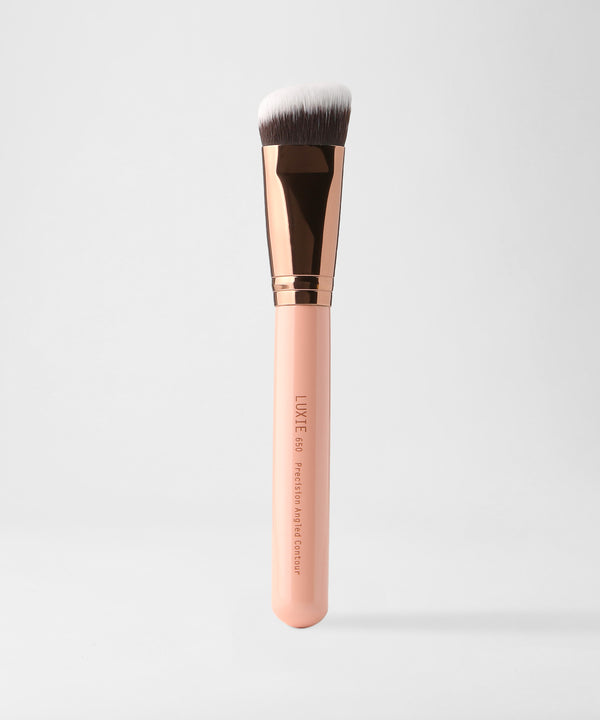 LUXIE 650 Precision Angled Contour Brush - Rose Gold - LuxieBeauty