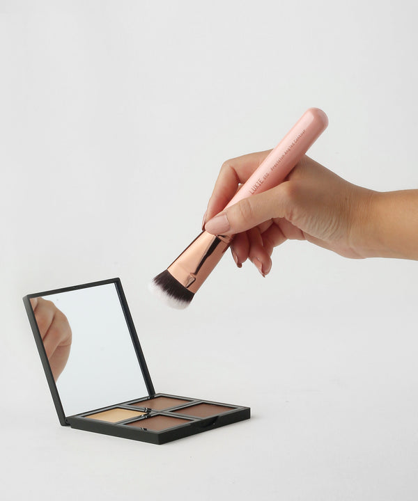 LUXIE 650 Precision Angled Contour Brush - Rose Gold - LuxieBeauty