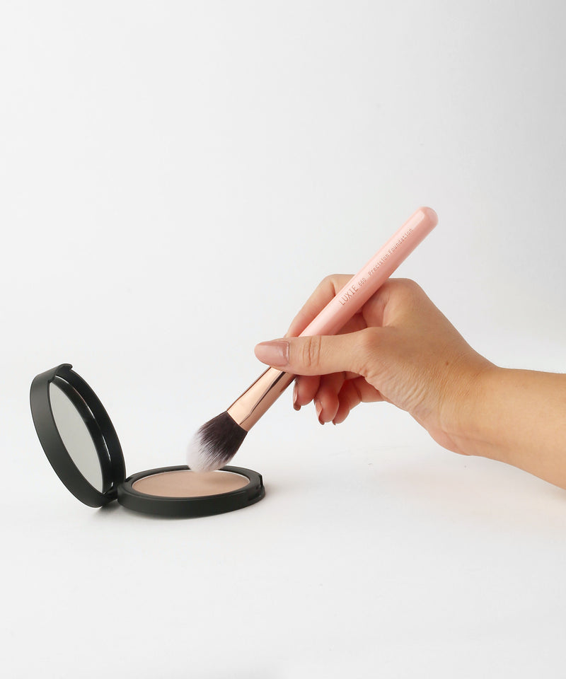 LUXIE 660 Foundation Brush - Rose Gold - LuxieBeauty