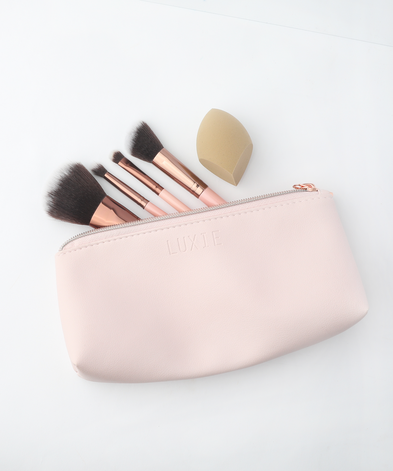 LUXTE Travel Makeup Brush Holder - Stylish, Compact, Portable