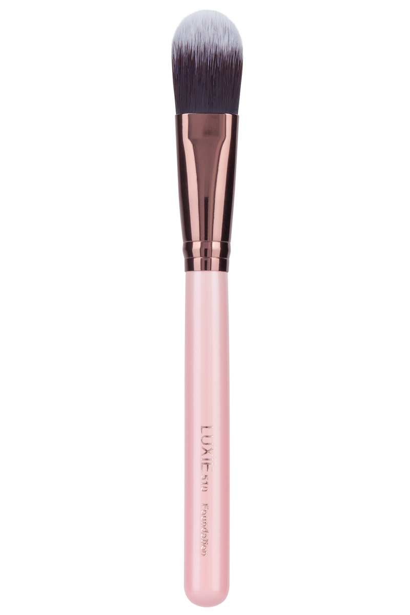 LUXIE 510 Foundation Brush - Rose Gold - LuxieBeauty