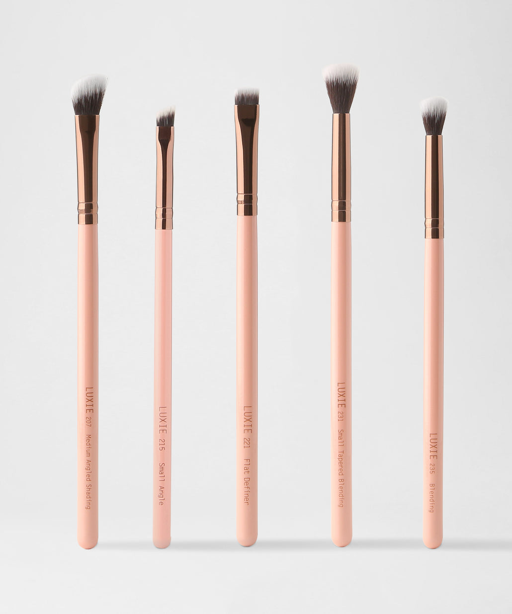 LUXIE Eye Essential Brush Set - Rose Gold