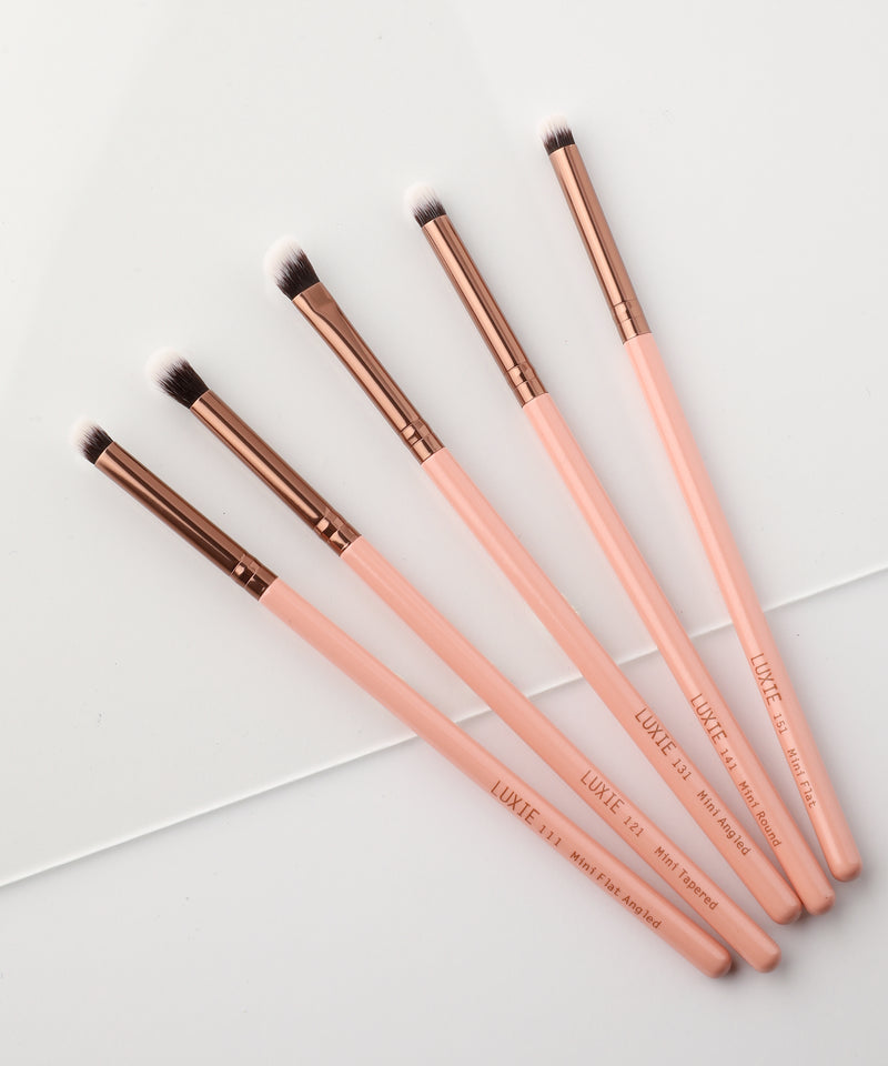 LUXIE  Mini Detail Brush Set - Rose Gold - LuxieBeauty