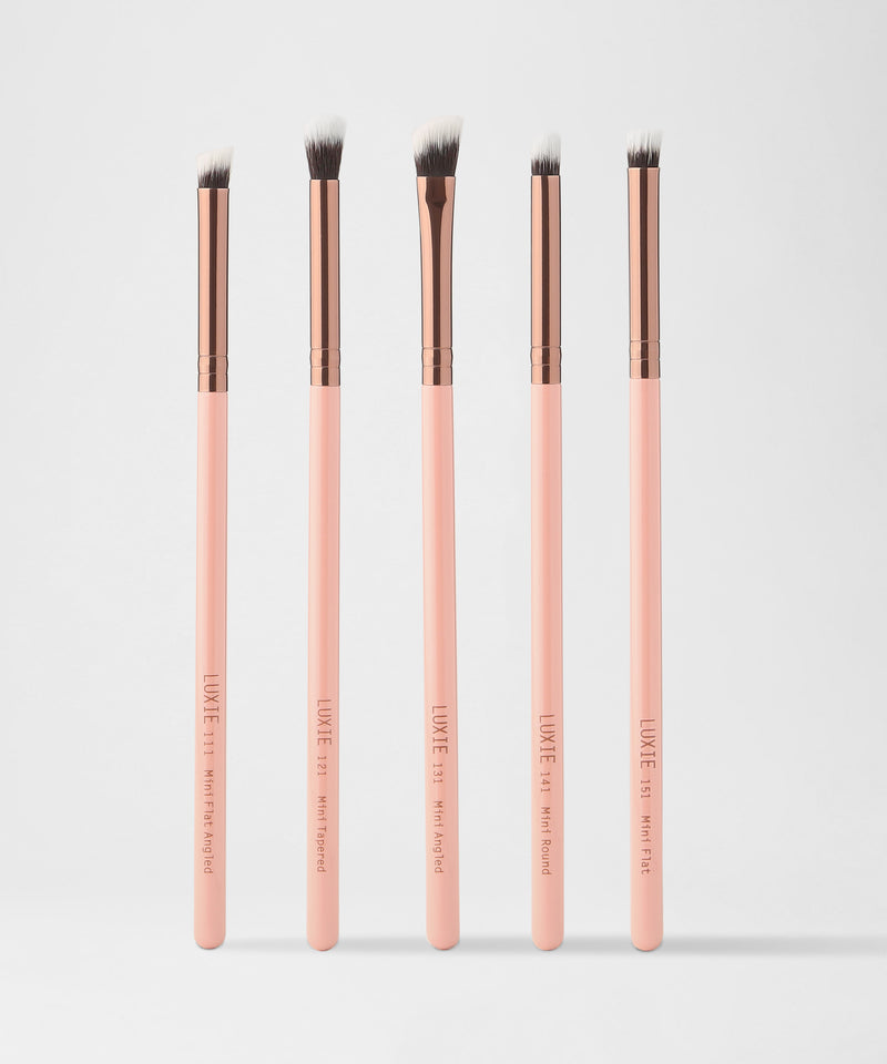 LUXIE  Mini Detail Brush Set - Rose Gold - LuxieBeauty