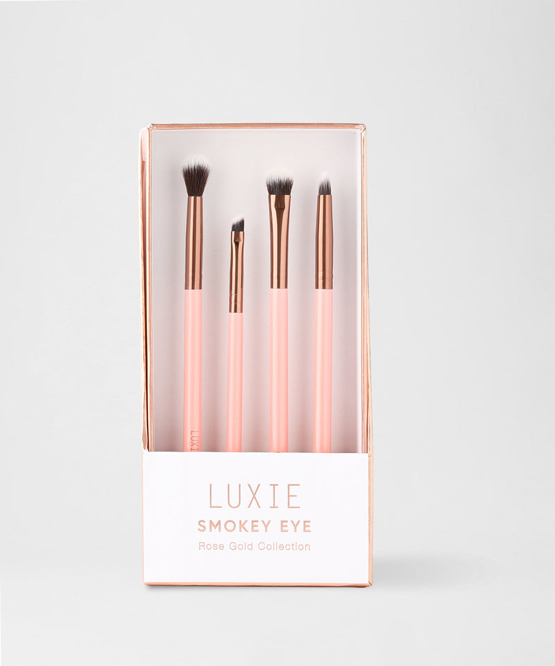 LUXIE Smokey Eye Brush Set-Rose Gold - LuxieBeauty